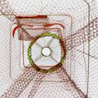 Square Fishing Trap baitbag - brown 30x30 cm