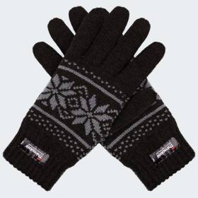 Thinsulate® Gloves - black with pattern - S/M
