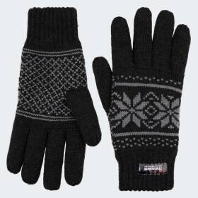 Thinsulate® Gloves - black with pattern - S/M