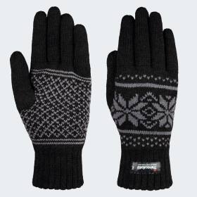 Thinsulate® Gloves - black with pattern - L/XL