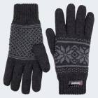 Thinsulate® Gloves - anthracite with pattern - S/M