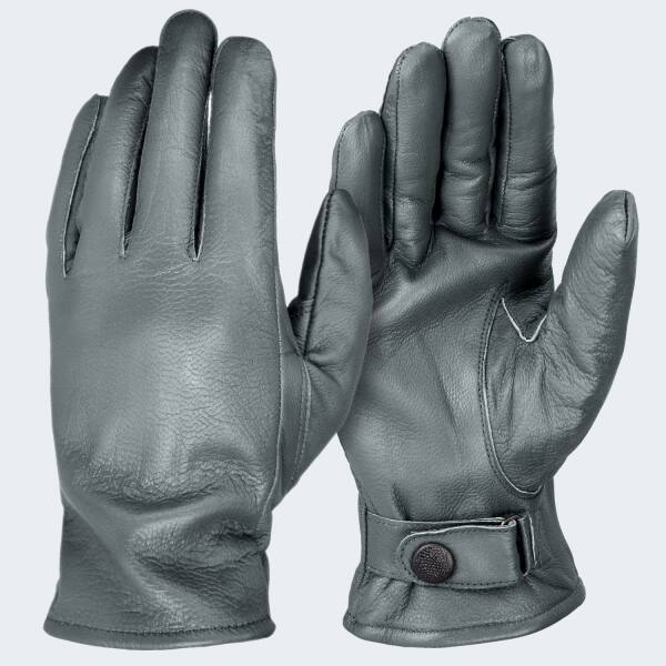 German Army Leather Gloves - grey