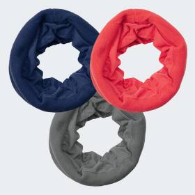 Multifunctional Scarf morf - red/navy/grey