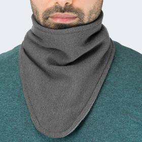 Neckwarmer with Velcro shawl - grey