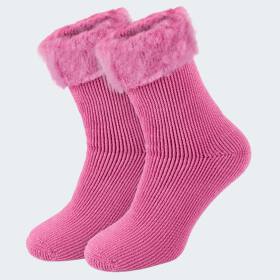 Womens Thermal Socks fleecy - anthracite/pink - OneSize...