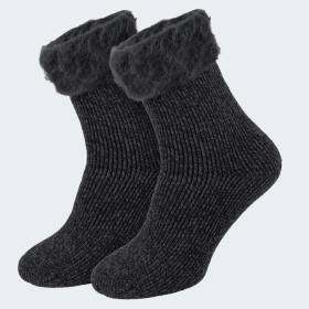 Womens Thermal Socks fleecy - anthracite/rose - OneSize 36/41