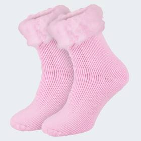 Damen Thermosocken fleecy - Rosa/Pink - OneSize 35/39