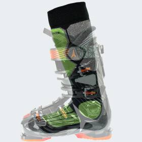Functional Ski Socks high protection - black/grey/lime