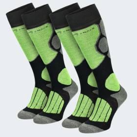 Functional Ski Socks high protection - black/grey/lime - 39/42