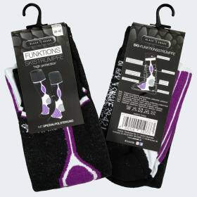 Functional Ski Socks high protection - black/white/puprle - 35/38