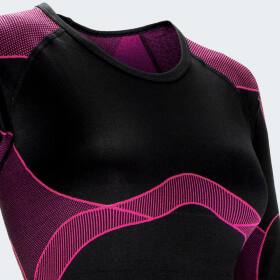 Damen Funktionsunterhemd viper - Schwarz/Pink