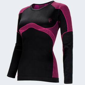 Damen Funktionsunterhemd viper - Schwarz/Pink