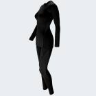 Womens Thermal Athletic Underwear Set cobra - black