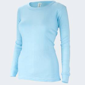 Womens Thermal Shirt cozy - lightblue - L - Set of 1