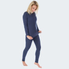 Womens Long Johns Thermal Underwear Set ringel - blue - 36/38 - Set of 1