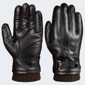 Mens Leather Gloves cashmere - brown - 10/XL