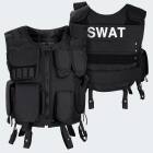 Einsatzweste mit Klettpatch SWAT - Schwarz
