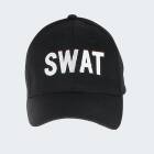 Agenten Kostüm - Einsatzweste und Baseball Cap SWAT - Schwarz