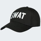 Agenten Kostüm - Einsatzweste und Baseball Cap SWAT - Schwarz XL/XXL