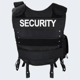 Agent Costume - Vest with Patch and Baseball Cap SECURITY - black