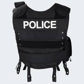 Agent Costume - Vest with Patch and Baseball Cap POLICE -...