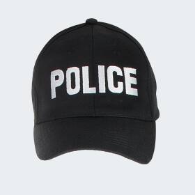 Agent Costume - Vest with Patch and Baseball Cap POLICE - black