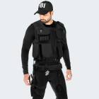 Kostüm - Einsatzweste, Pistolenholster, Handschellen und Baseball Cap FBI - Schwarz XS/S