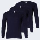 Mens Thermal Shirt cushy - blue - 4XL - Set of 3