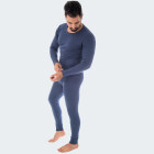 Mens Thermal Underwear Set ringel - blue - M - Set of 1
