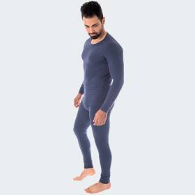 Mens Thermal Underwear Set ringel - blue - 3XL - Set of 1