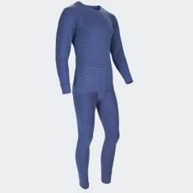 Mens Thermal Underwear Set ringel - blue - 3XL - Set of 2