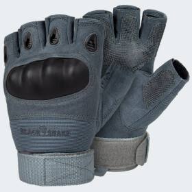 Paintball Halbfinger Handschuhe mit Kn&ouml;chelschutz und Bel&uuml;ftungssystem - Grau