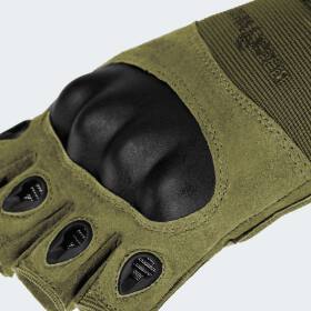 Paintball Halbfinger Handschuhe mit Kn&ouml;chelschutz und Bel&uuml;ftungssystem - Oliv