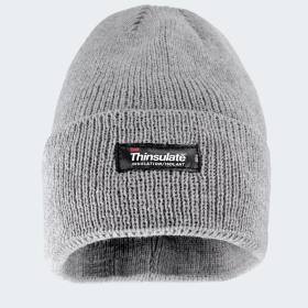 Thinsulate&reg; Knitted Beanie and Gloves Set - grey