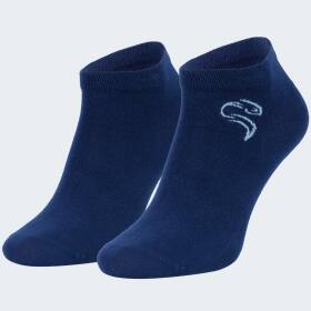 Basic Sneaker Socken smooth style 3 Paar - Dunkelblau/Blau/Grau