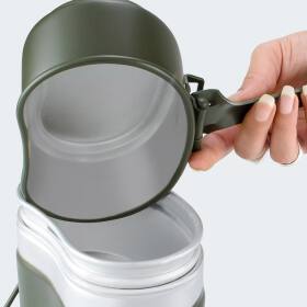 Aluminium Kochgeschirr, Karabiner Haken Tasse und Essbesteck