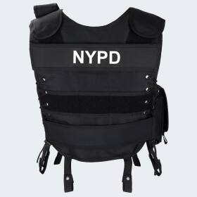 Einsatzweste mit Klettpatch NYPD - Schwarz