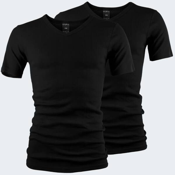 Herren T-Shirt Feinripp Unterhemd 2er Set classic