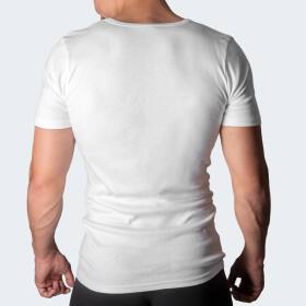 Mens Business V-Neck Shirt classic 2 pcs - White