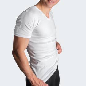 Herren T-Shirt Feinripp Unterhemd 2er Set classic - Weiß