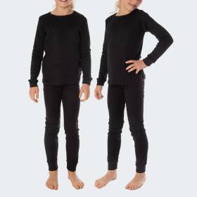 Kids Thermal Underwear Set of 2 cuddle - Black