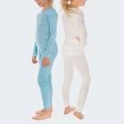 Kids Thermal Underwear Set of 2 cuddle - Creme/Lightblue
