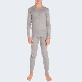 Kids Thermal Underwear Set of 2 cuddle - Creme/Grey