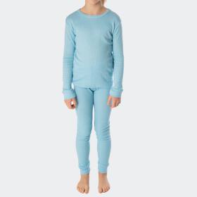Kids Thermal Underwear Set of 2 cuddle - Grey/Lightblue