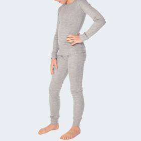 Kids Thermal Underwear Set of 2 cuddle - Grey/Lightblue