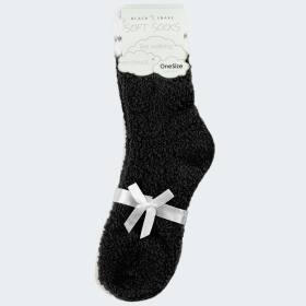 Ladies Cozy Socks 2 Pairs - Black/White OneSize