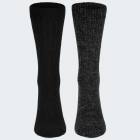 Alpaca sheep wool socks - 2 pairs - black/anthracite