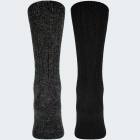 Alpaca sheep wool socks - 2 pairs - black/anthracite