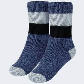 Kids Thermal Socks fleecy - Blue/Grey