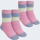 Kids Thermal Socks fleecy 2 Pairs - Rose/Lilac